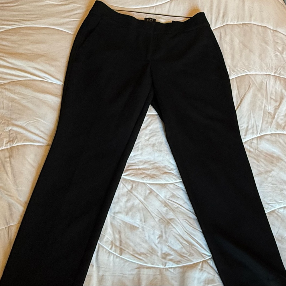 Black LOFT Slacks Ankle Lengthh